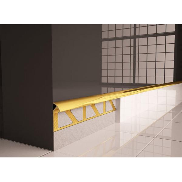 Quality Ceramic Tile Aluminum Transition Strip 2.5m Metal Trimming Strip wholesale