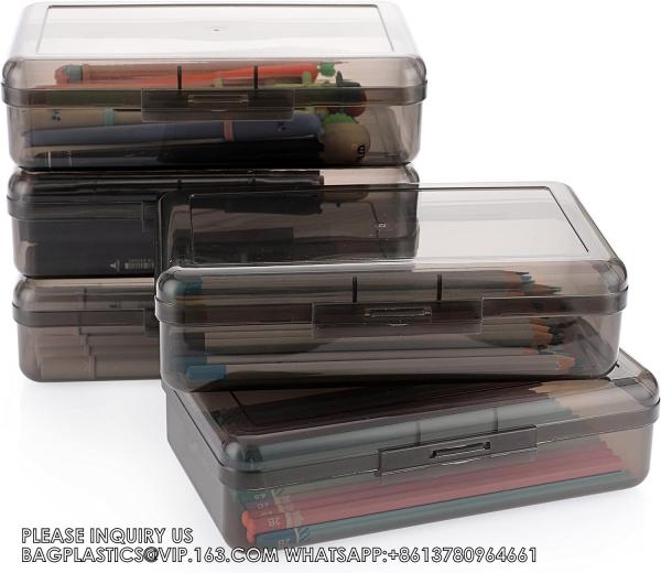Quality Multipurpose Utility Storage Box- Large Capacity Clear Plastic Storage Box For Pencils Stackable Pencil Box wholesale