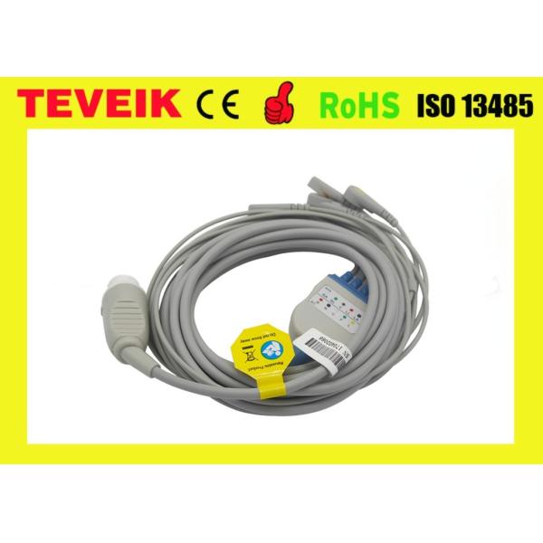 Quality Compatible HP TPU One Piece 5 lead ECG Cable With Snap IEC For M1722A/B wholesale