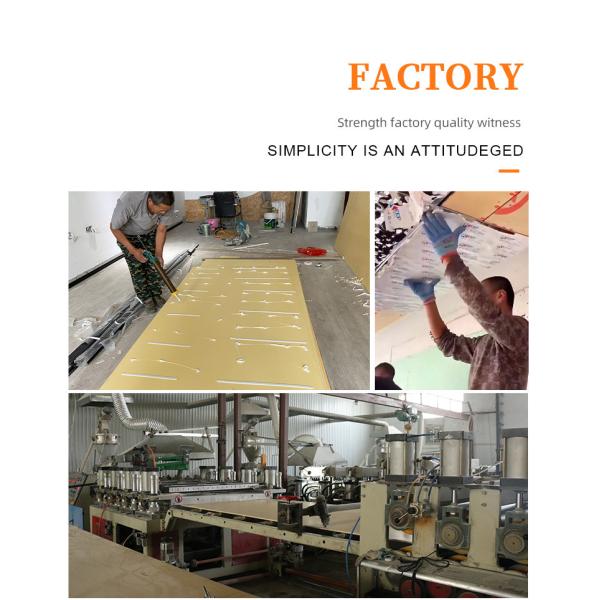 ISO9001 Mirror PVC Bamboo Charcoal Wall Panels Moistureproof