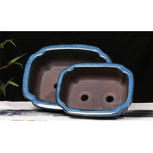 Manual Glazed Bonsai 24cmx19cmx8cm Ceramic Indoor Pots