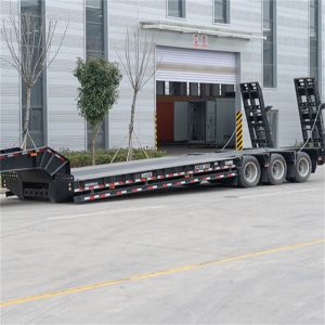 4/5/6mm Thick Lattice Board Bottom Platform 3/4 Axle 12.00R20 Tire 40 Tons 60