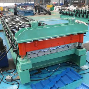 Trapezoidal Metal Roofing Sheet Roll Forming Machine For Zinc Color Steel Ibr