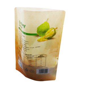 Custom food packaging Waterproof biodegradable plastic foil bag Zipper standing