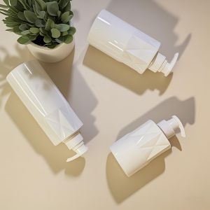 Glassy Shape PET Cosmetic Bottle with Press Pump and Custom Logo 5000pcs MOQ 15