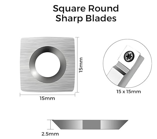 15x15x2.5-30° Square Round Sharp And Square Sharp Wood Carbide Helical Knives For Spiral And Helical Head Planer