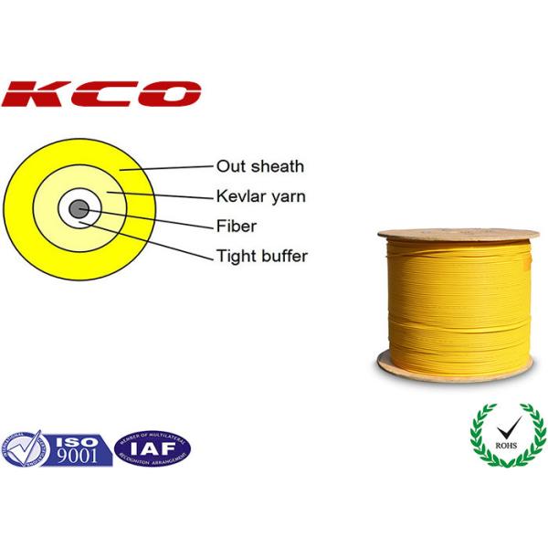 Quality Armored Simplex Fiber Optic Cable , 2.0mm Fiber Optic Data Cable Tight Buffer wholesale