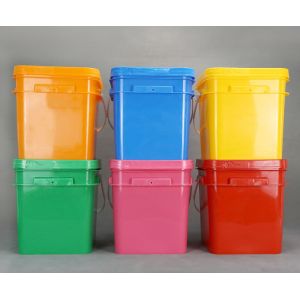 Cheap Durable Food Grade Square Plastic Bucket with Impact Resistance and Variety of Printing Options for sale