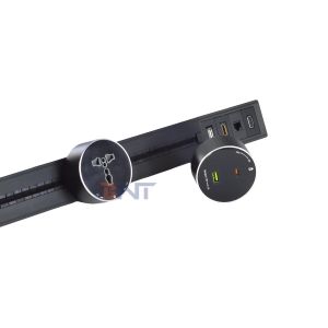 Convenient Wall-Mounted Multi-Outlet Power Rail Track Socket New Removable