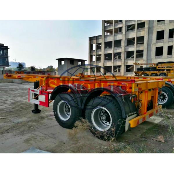 Two Axle Container Semi Trailer 12 Pcs Tire T700 Strong Steel Material