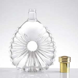 500ml OEM ODM Clear Transparent Super Flint Cognac Glass Bottle with Hot