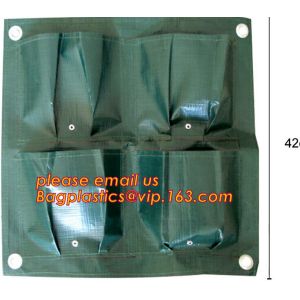 China Pockets Felt Vertical Wall Garden Planter Hanging Growing Bag for Flower Vegetable,Plant Hangers Felt Flower Growing Bag on sale