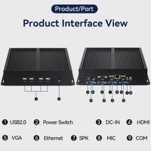 Fanless Industrial Mini Computer With Intel Core i5-3317U DDR3L 8GB RAM And 4COM