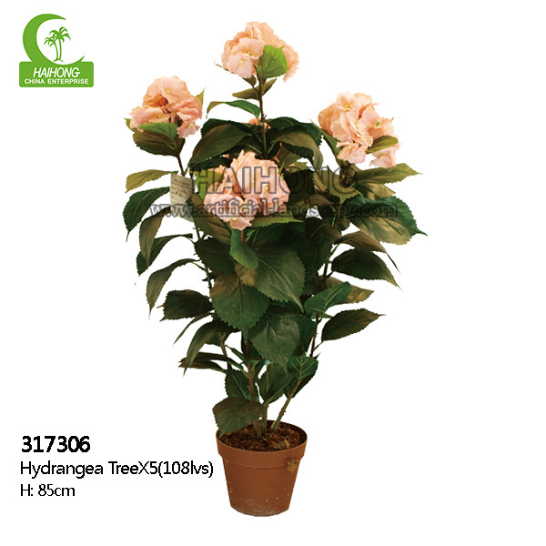 Factory Inexpensive Artificial Hydrangea Plant For Indoor Decoration