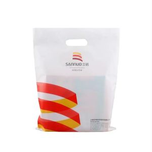 Customized Color Small Plastic Handle Shopping Bag For Strong Poly Plastic