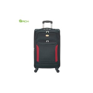 Twill Polyester Checked Luggage Bag With Front Pockets