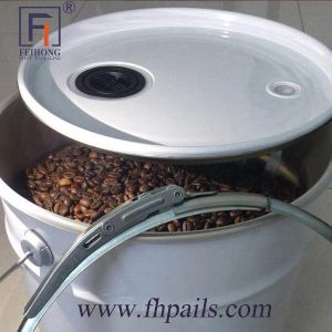 High Durability Food Safe Metal Buckets With Valve In Lid For Storing Coffee