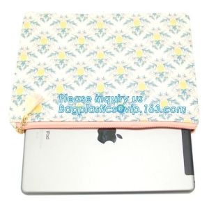 custom logo 12oz canvas cotton cosmetic pouch,China Factory Wholesale Fashion