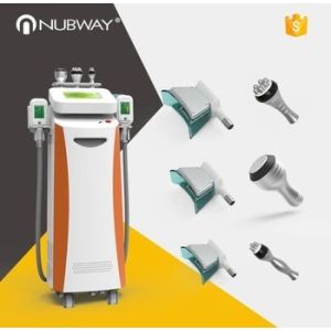 Cheap Nubway vertical 5 handles criolipolisis/cavitation/Rf vertical cryo body shaping and slimming machine for sale
