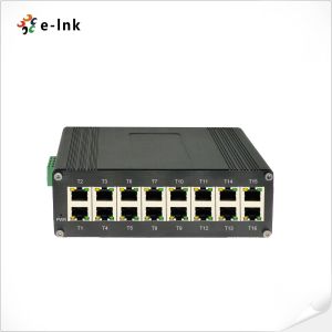 China E-link Industrial 16-Port Gigabit PoE+ Ethernet Switch LNK-IMC016G Hardened DIN-Rail Mount Aluminum Alloy Network Switch for IP on sale