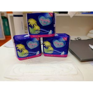 Wingless Silk Disposable Sanitary Napkins 410mm With Soft Cotton Fabrics FDA