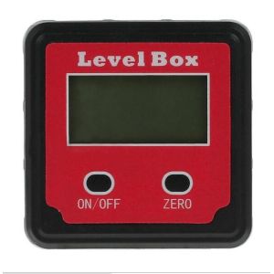 Red Precision protractor inclinometer Level digital angle finder Bevel Box