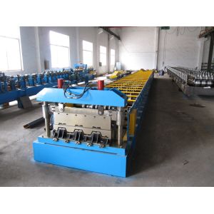 Galvanized Steel Sheet Floor Deck Roll Forming Machine 10-12m/Min