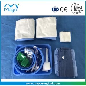 ISO13485 Angiography Drape Pack PE Viscose Surgical Drapes Kit