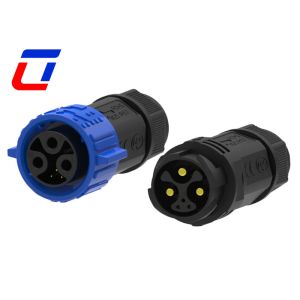 M25 3 Pin 50A Waterproof Power Connector Push Lock Watertight Power Connectors