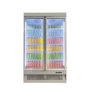 Standard Type Single / Double Door Vertical Cooler For Drinks Display