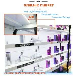 Makeup Shelf Rack Shopping Mall Cosmetic Shop Display Stable Structure