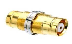 China 1.6/5.6 jack to jack bulkhead coaxial adapter full thread straight type 75ohm on sale