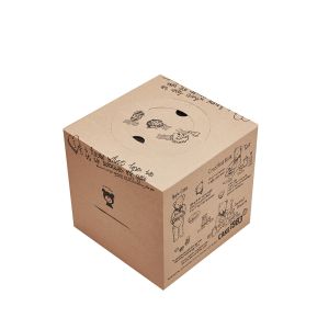 Personalized Kraft Corrugated Boxes Gift Mailer Boxes With Handle For Cup Cake