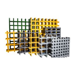 Transportation Fiberglass Molded Grating Mesh Flooring 38*38mm