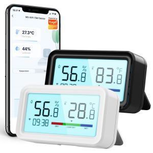 Buy cheap Wifi Indoor Hygrometer Thermometer Sensor With Backlight Remote App Voice Alexa from wholesalers
