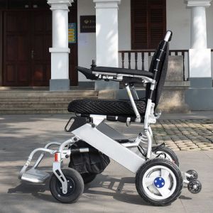 Portable Foldable Electric Wheelchair 120kg Load For Disabled