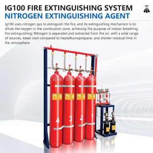 Inert Gas Ig 100 Fire Suppression System Agent Bottle Group 15MPa For Warehouse