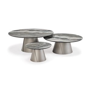 Mystic Trio Marble Ceramic Coffee Table 380mm Height Sophisticated