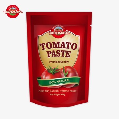 The 500g Stand-Up Sachet Of Tomato Paste Provides Convenient Packaging And