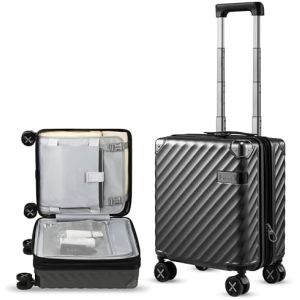 Carry On Luggage 22x14x9 Airline Approved - 35L Polycarbonate Expandable Hard