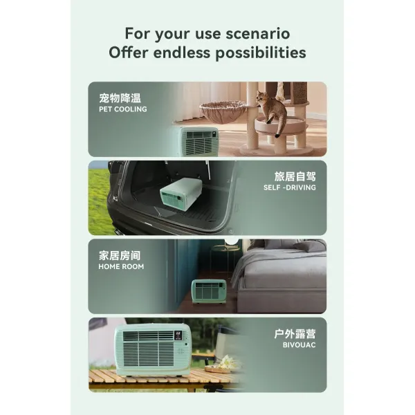 2025 New Small Silent Multi Function Car Portable Air Conditioner