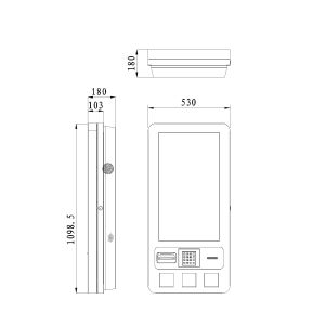 10" Outdoor Wall Mounted Kiosk / Payment and Ticketing Kiosk For Bus Station