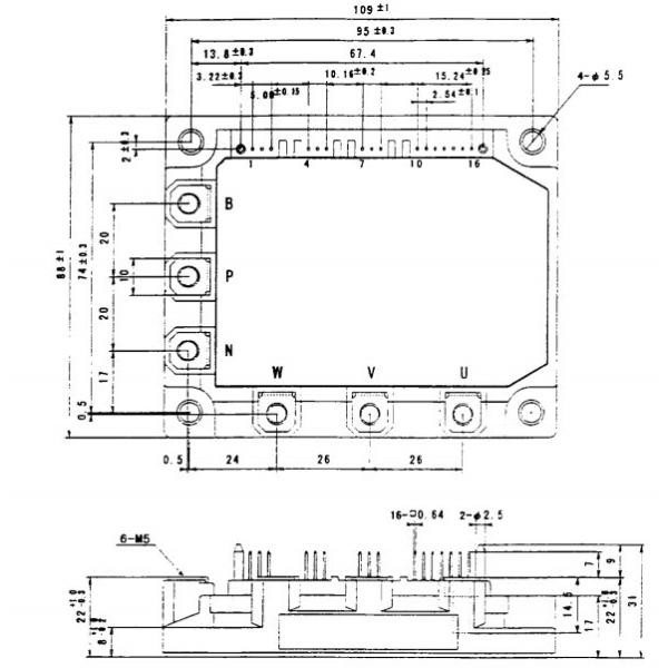 IGBT Power Module 6MBP50RA060/6MBP50RTA060 IGBT-IPM(600V/50A) FUJITSU IGBT Power