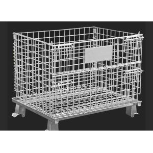 Cheap Steel Q235 1500kg Wire Mesh Storage Cages Pallet Stackable Metal Container for sale