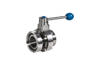 Threaded X Nut Butterfly Stainless Steel Sanitary Valves DIN 304 316L Low Pressure Losing