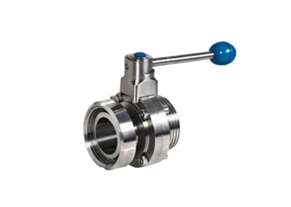 Quality Threaded X Nut Butterfly Stainless Steel Sanitary Valves DIN 304 316L Low Pressure Losing wholesale