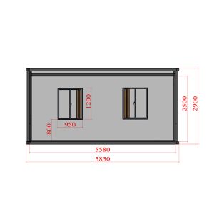Customizable 40ft Expandable Container House With Gypsum Board Covering 20ft