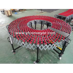 Flexible Gravity Plastic Skate Wheel Conveyor For Unloading Cartons