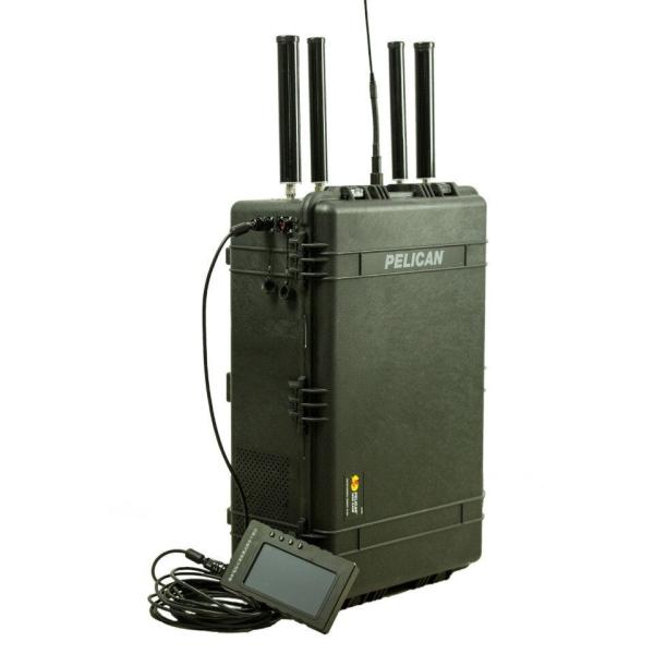 Quality 200 - 2700Mhz Portable Frequency Jammer , 50 - 200m Portable Mobile Signal Jammer wholesale
