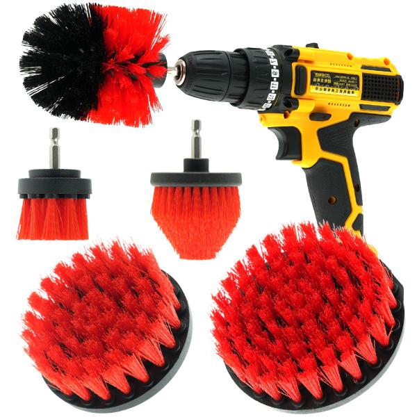 Hot Selling 5Pieces Pp Drill Brush Scrub Attachment Set For Car Carpet Bathroom